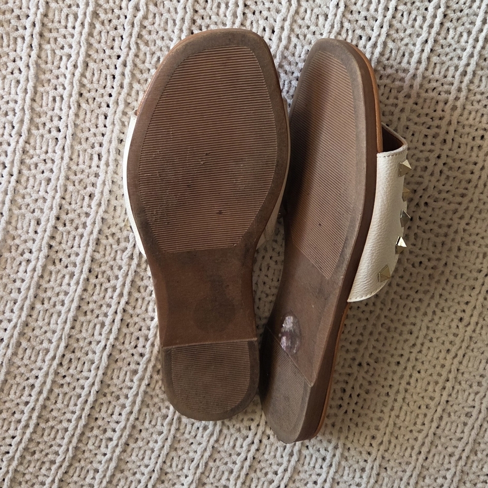 Sophia Milano White Leather Sandals Size 8.5 - Picture 6 of 7